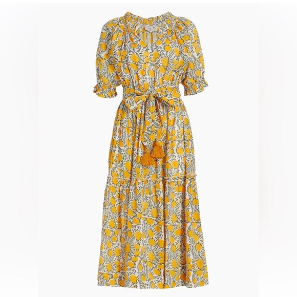 Millie Resort & Travel Zoe Cotton Midi Dress Citris - Picture 1 of 7